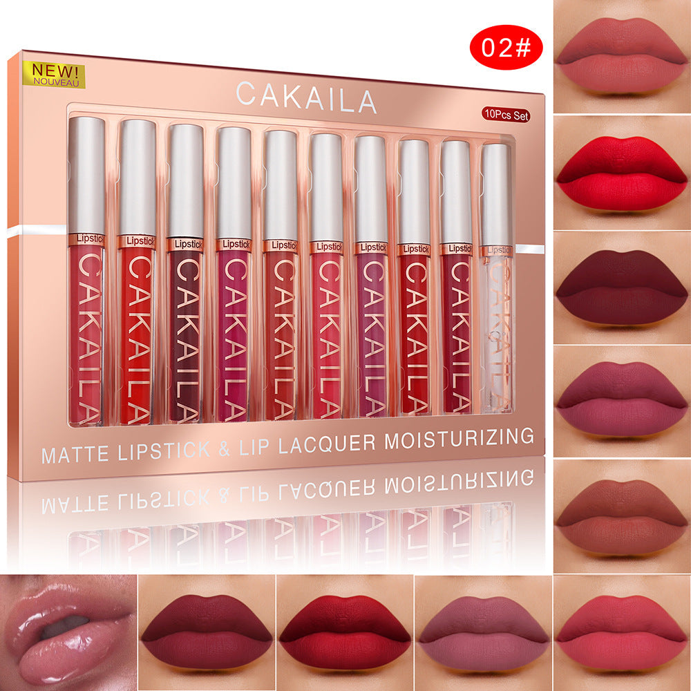 Pack Of 10 Matte Nonstick Cup Waterproof Lip Gloss Pack Of 10 Matte Nonstick Cup Waterproof Lip Gloss